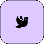Human Rights Council icon. Black dove silhouette on lilac background. Human Rights Council icon. Black dove silhouette on lilac background.
