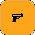 DISEC Committee icon. Black silhouette of a gun on an orange background.