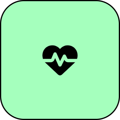 SOCHUM Committee icon. Black heart beat silhouette on light green background.